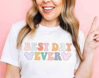 Best Day Ever Shirt Happiest Place On Earth Shirt The Most Magical Place On Earth Shirts Colorful Vacation Family T-Shirt Kids Toddler Baby