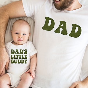 Dad And Son Shirt Dad&#39;s Little Buddy Shirt Daddy And Me Matching Tees Announcement Shirt For Dad And Baby Shirt New Dad Gift Father Son Tee
