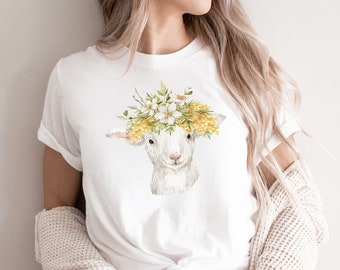Cute Sheep Shirt, Sheep Shirt For Mom, Floral Sheep Shirt, Sheep Gifts For Her, Farm T-shirt, Ranch Tee, Farmer Farm LIfe, Gifts For Her