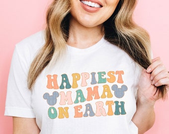 Happiest MAMA On Earth Shirt Mouse Ears Shirts Magical Best Day Ever Matching Family Trip Shirts For Mom Gift For Mama Outfit Happiest Place