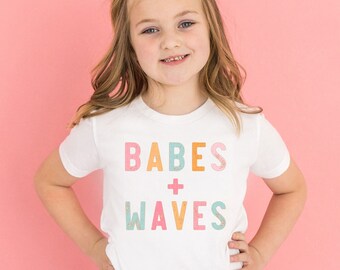 Babes and Waves T-Shirt Beach Toddler Shirt Kid Beach Tshirt Kid Beach Shirt Toddler Girl Shirt Beach Babe Tee Beach Bum Top Summer Beach