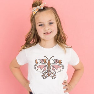 Love Bug Shirt Valentines Shirt Cute Valentine&#39;s Day Outfits For Toddler Girls Shirt Butterfly Shirt Valentine Shirts Baby Shirt Kids Tee