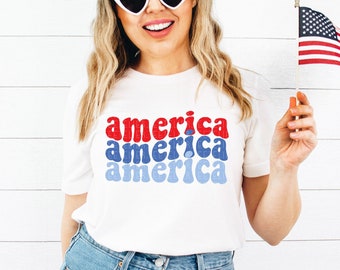America Shirt 4th of July Shirt Fourth of July Shirts 4th of July T-Shirt America Women Tee 4th Of July Kids Tee Toddler Family Matching