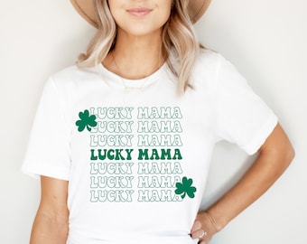 Chemise maman porte-bonheur, chemise trèfle, chemise femme Saint-Patrick, t-shirt Saint-Patrick, Saint-Patrick, t-shirt maman porte-bonheur tendance, grandes tailles