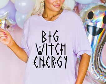 Witch Shirt Big Witch Energy Shirt Halloween Shirt Basic Witch Shirt Halloween Tee Magic Tee Wiccan Spooky Salem Witch Gifts for Her Cute
