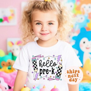 Retro Pre-K Shirt Back To School Shirt Kids PreK Tee Girls 1st Day Of School Shirt First Day Of School Shirts PreK Teacher Appreciation Gift