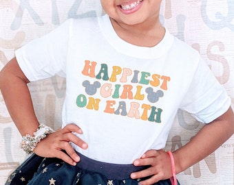 Happiest Girl On Earth Shirt Matching Mouse Ears Shirt Theme Park Family Trip Shirt Women's Most Magical Shirts Kids Shirt Toddler Tee Baby