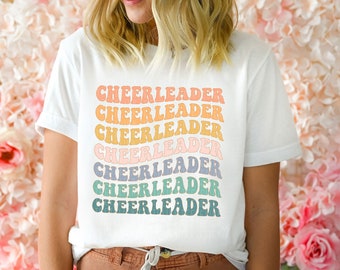 Cheerleader Shirt Cheerleader Graphic Tee Cheer T-Shirt Retro Graphic Tee Gifts for Cheerleader Cheer Squad Shirts Plus Size Shirt Unisex