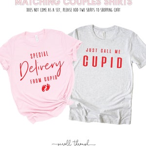 Special Delivery from Cupid Funny Valentine Baby Reveal SHIRT Valentine's Day Pregnancy Announcement Shirt Valentines Matching Couples Shirt