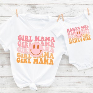 Girl Mama Shirt, Mama's Girl T-Shirt, Matching Mommy And Me Shirt, Retro T-shirts, Mama And Mini Set, Mom Of Girls, First Mothers Day Gift