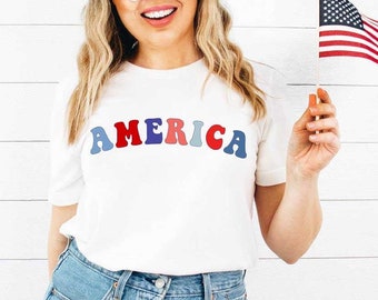 4th of July Shirt, Fourth of July Shirts, America Shirt, 4th of July T-Shirt,America Women Tee,4th Of July Kids Toddler Baby Family Matching