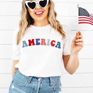 Chemise du 4 juillet, chemises du 4 juillet, chemise américaine, t-shirt du 4 juillet, tee-shirt femme Amérique, 4 juillet enfants enfant en bas âge bébé famille correspondant