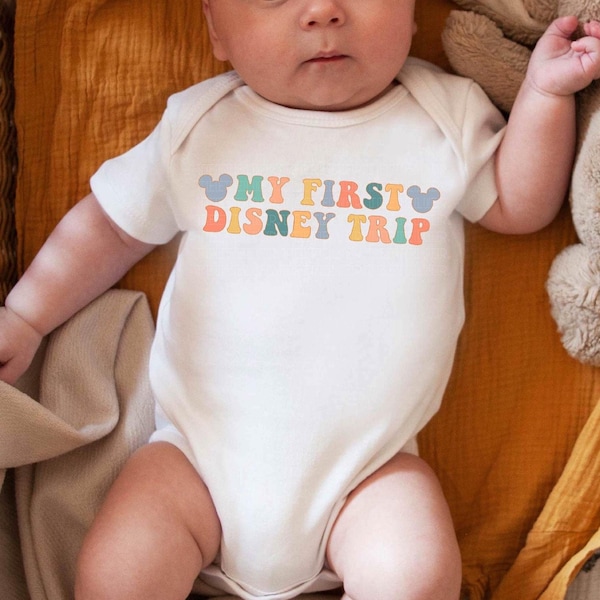 My First Trip Shirt Family Trip Matching Shirts Colorful Family Vacation Shirts For Newborn Baby Kids Toddler Matching Mouse Ears