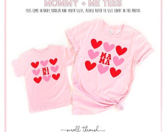 MAMA & MINI, Mommy and Me Matching Shirts, Mommy and Me Valentines day Matching outfits, Vday Matching shirts, Mama and Mini Shirts