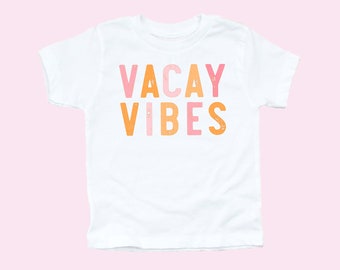 Vacay Vibes Shirt Cute Toddler Summer TEE Shirt First Beach Vacation Shirts Summer Retro Baby Bodysuit Vacay Shirt Retro Beach Babe Tee