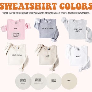 a collection of six different colored t-shirts, each with a label indicating the color and the age group it is intended for.