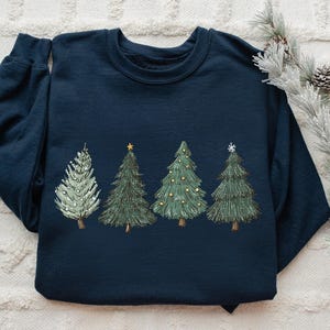 Christmas Sweatshirt Womens Christmas Sweater Christmas Crewneck Pullover Christmas Tree Holiday Sweaters Winter Matching Kids Youth Toddler