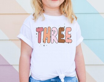 3rd Birthday Shirt Groovy Three Shirt Third Birthday Shirt Retro Birthday Party Outfit Girls 3rd Bday Outfits Girls Birthday Gift For Her