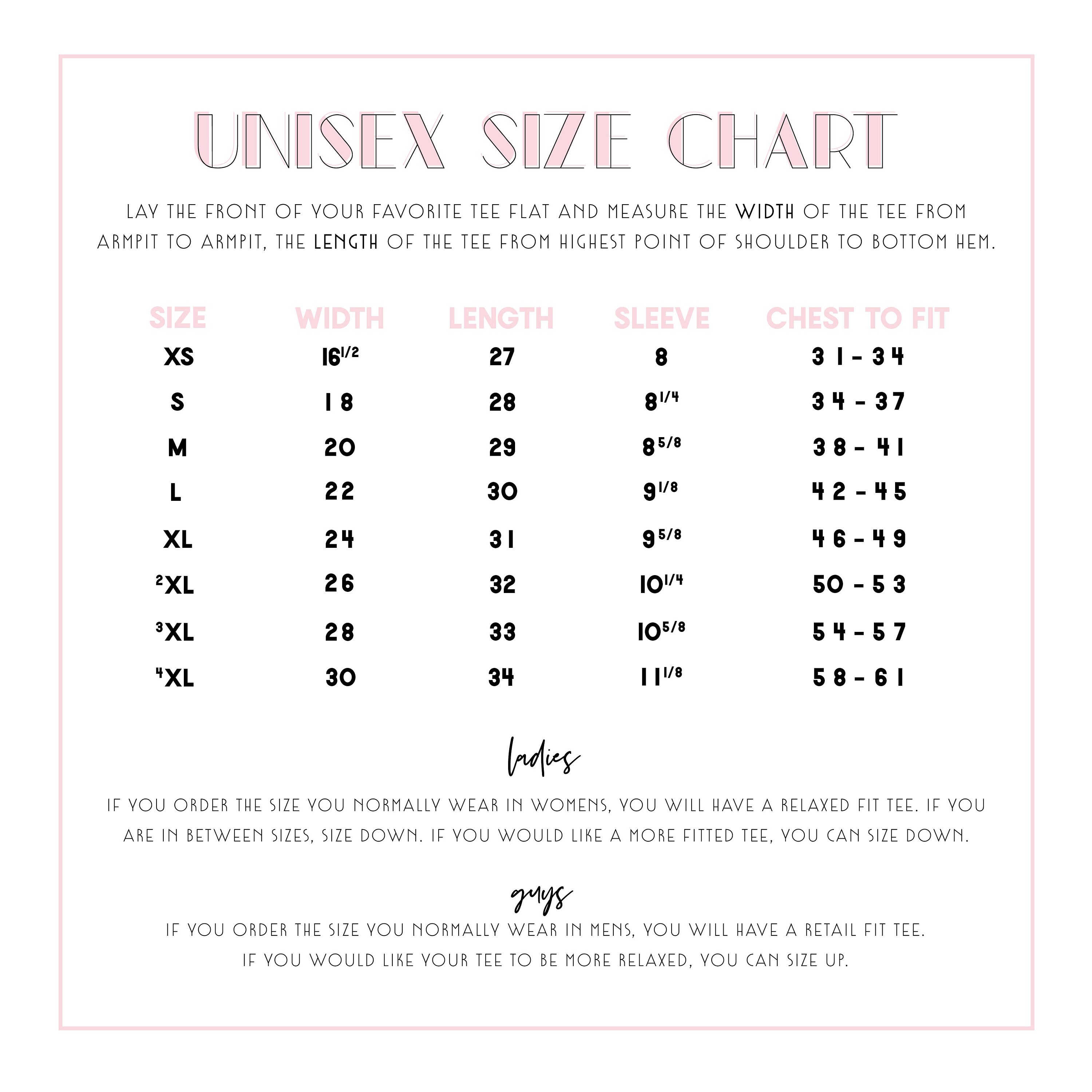 LTA Youth size guide