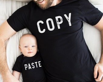 Father's Day Tee Copy Paste Shirts Copy Paste Dad and Son T-Shirt Matching Father Son Dad Son Shirts Matching Tees Fathers Day Gift New Dads