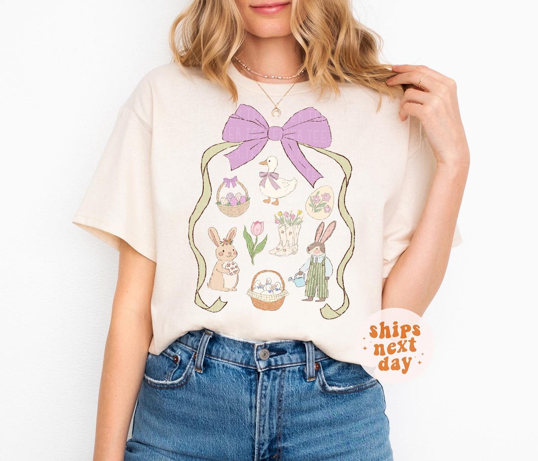 Easter Bunny Graphic Tee For Women – Cute Letter Printed Short Sleeve T-Shirt, Casual Cotton Top, Grey X-Large
