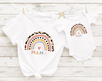 Mama Mini Shirts Rainbow, Mommy and Me Shirts, Mother's Day Gift,  Mommy and Me Outfits, Matching Shirts for Mom and Baby, Matching Shirts