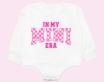 In My Mini Era Sweatshirt Fleece Bubble Romper Newborn Gift Reveal Pregnancy Announcement Baby Sweatshirts Cute Newborn Outfit For Her