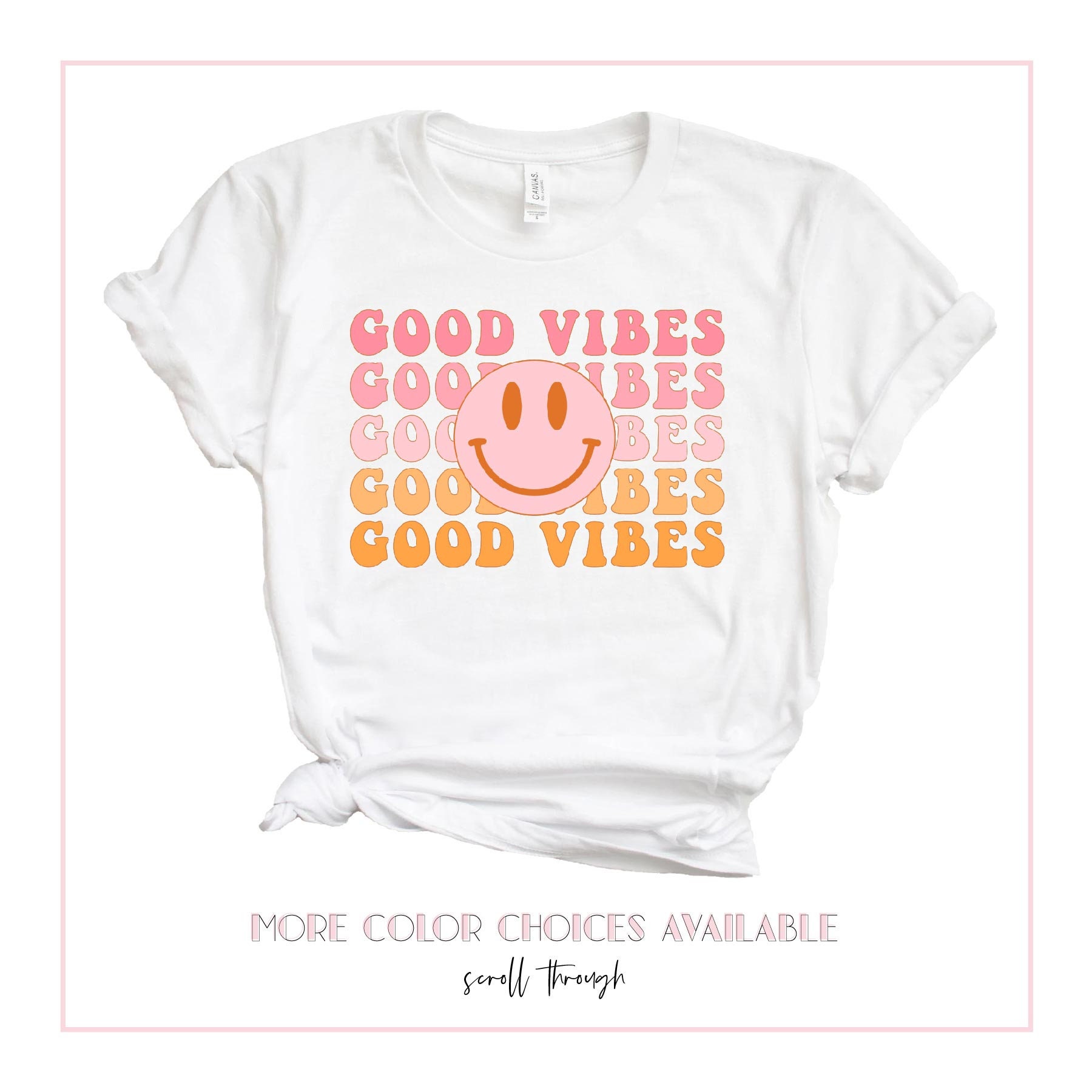 Good Vibes Shirt Smiley Tee Smile Shirts Positive Vibes Be | Etsy
