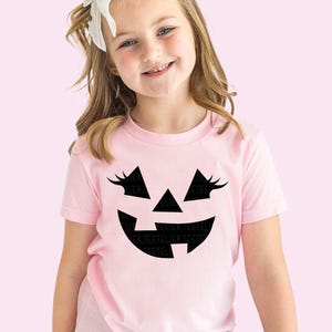 Halloween Shirt For Girls Jack O Lantern Shirt Pumpkin Face Shirt Toddler Tee Baby Bodysuit Cute Halloween TShirt Matching Spooky Season Tee
