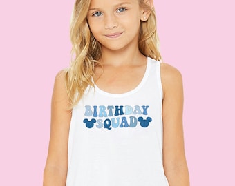 Birthday Squad Tank Birthday Crew Tank Birthday Girl Tank Top Mouse Ears Tank Bday Tank Magical Vacation Tank Retro Kids Tank Baby Tank Top