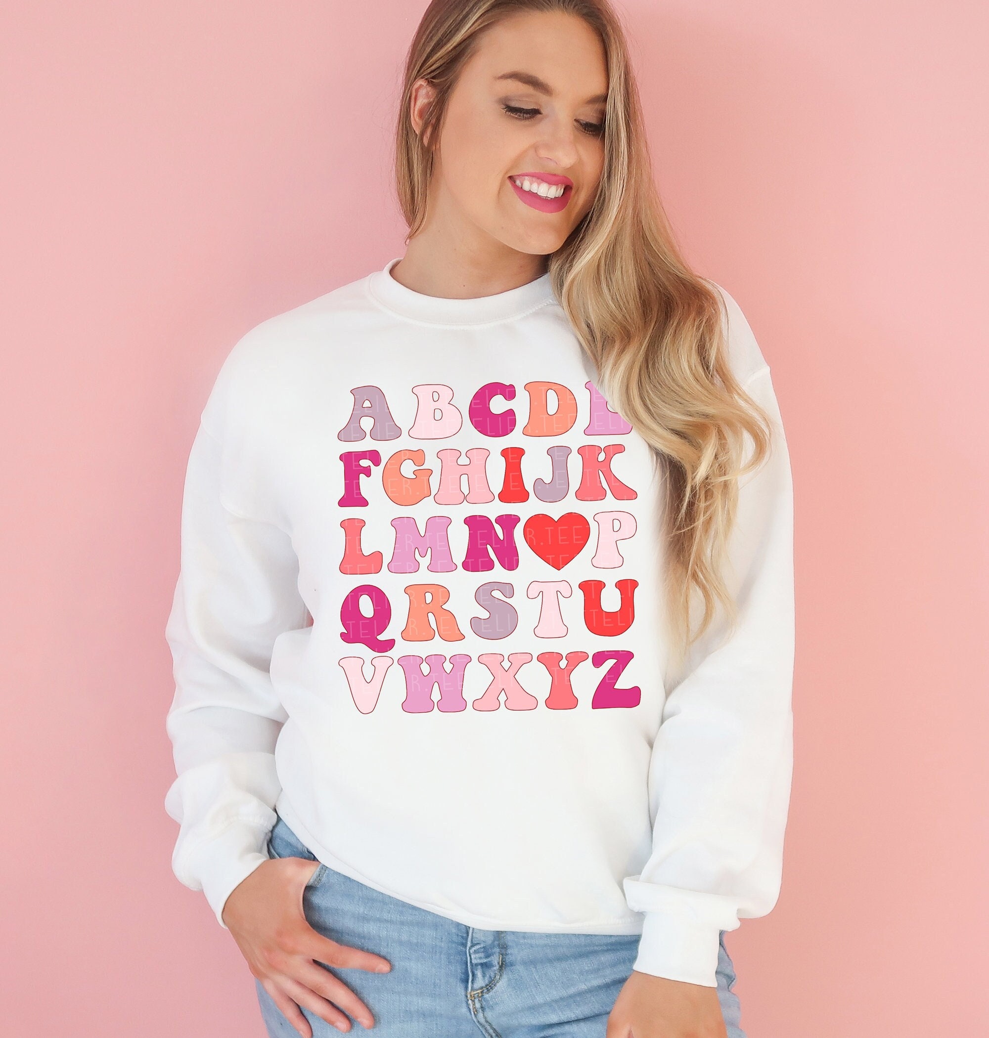 Valentine Teacher Sweatshirt Teacher Valentine's - Etsy