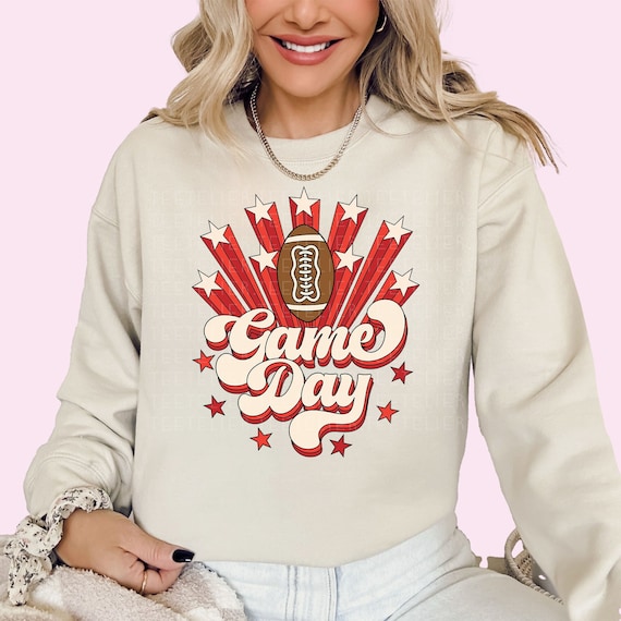 Football Sweatshirt Game Day Sweatshirt Women s Football Shirt for Women Football Shirt Football Crewneck College Football Shirt Plus Size Etsy Canada