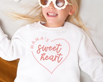 Valentine Sweatshirt Mama's Sweet Heart Valentines Sweatshirts Kids Shirt Youth Toddler Cute Crewneck Pullover VDay Shirt Valentine's Gift