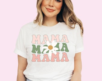 Chemise fête des mères Chemise maman T-shirt maman marguerite rétro Chemise maman T-shirt maman mignon Chemise maman tendance Cadeau fête des mères pour une nouvelle maman Tee groovy