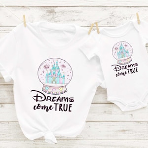 Dreams Come True Shirt Magic Kingdom Shirt Magical Vacation Shirt Colorful Retro Castle Shirt Kids Shirt Toddler Baby Mommy and Me Matching