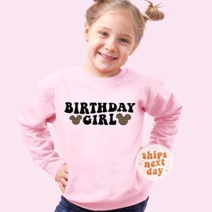 Birthday Girl Sweatshirt Magic Mouse Ears Sweatshirt Girls Birthday Shirt Groovy Magical Birthday Gift Kids Shirt Toddler Sweatshirt Baby