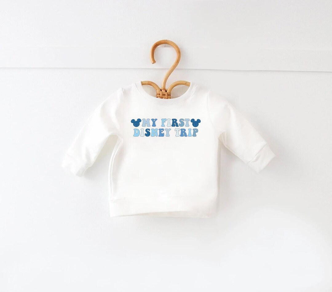 My First Trip Sweatshirt Happiest Place Mouse Ears Shirt Most Magical Place  Cute Retro Vacation Crewneck Sweater Kids Sweatshirt Toddler