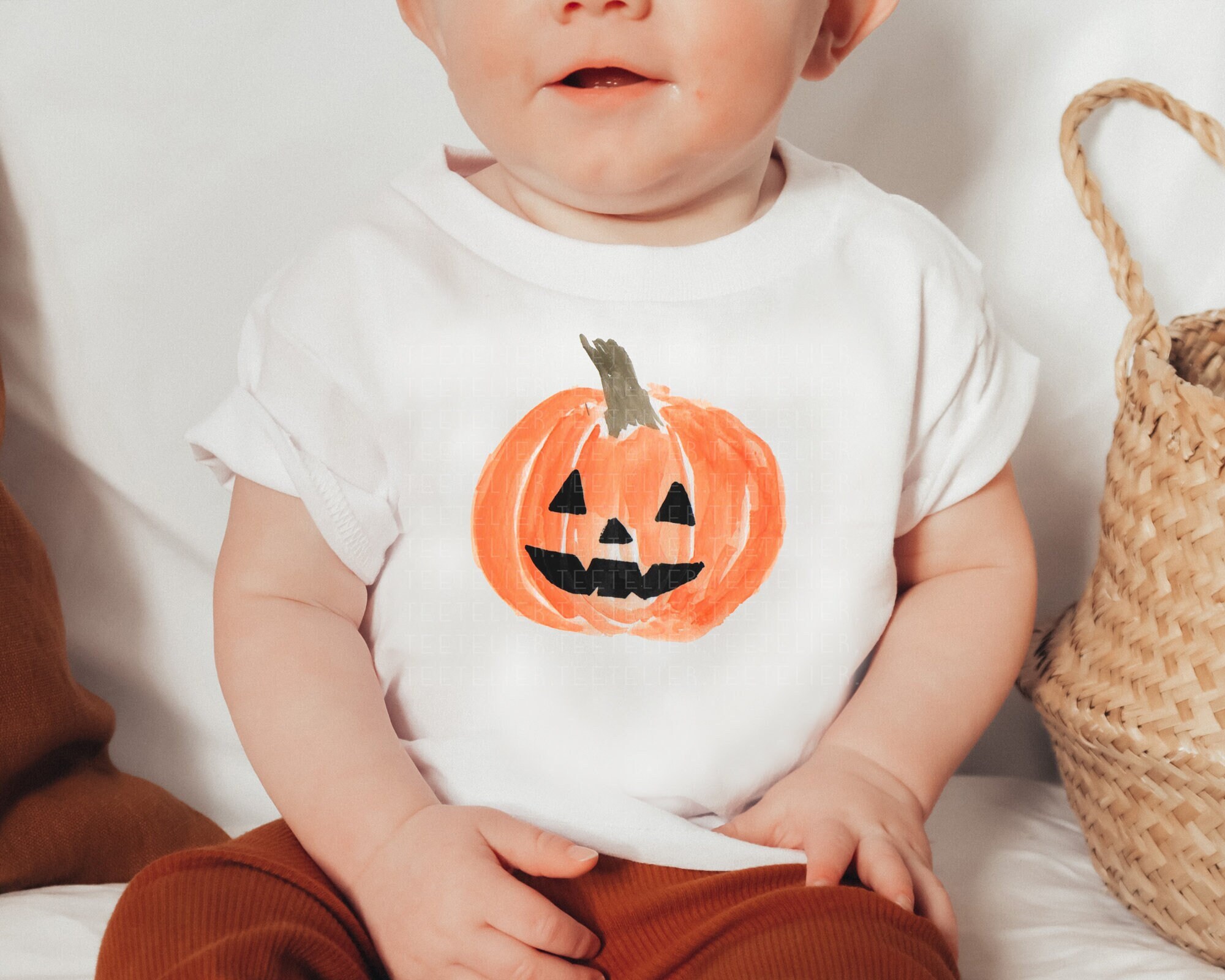 Baby And Toddler Boys Halloween Short Sleeve Jack-O-Lantern Face Graphic Tee