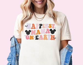 Happiest MAMA On Earth Shirt Halloween Shirt Mouse Ears Shirt Spooky Season Family Parks Shirt For Mom Happiest Place Mama Outfit Plus Size