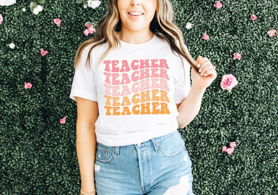 Teacher Shirt. Retro Style T-Shirt For Teachers Teacher Shirt. Retro Style T-Shirt For Teachers