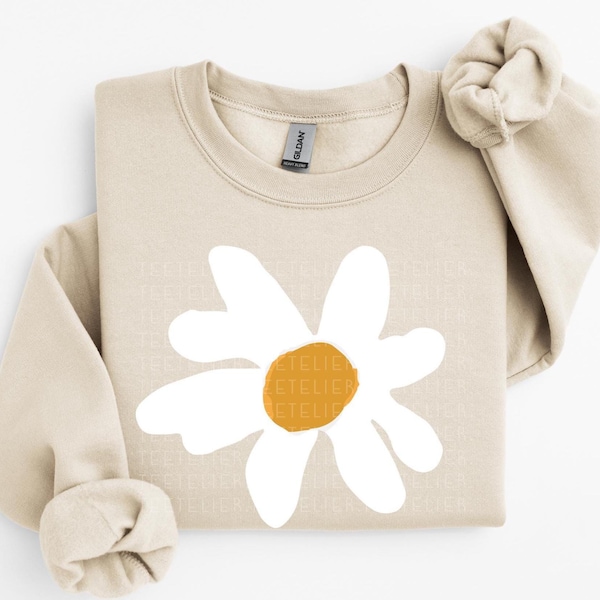 DAISY Sweatshirt Groovy Shirt Matching Daisy Sweatshirts Retro Floral Sweatshirts Cute Flower Sweatshirt Daisy Shirts For Women Fall Outfit