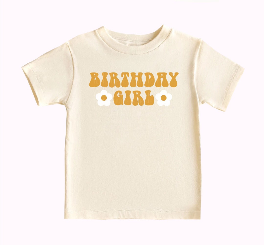 Two Cute Daisy Birthday Shirt For Baby And Toddler Girls For Birthday Party Gift Outfit Natural Shirt 2T-636802