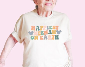 Happiest Meemaw On Earth Shirt Mouse Ears Shirt Meemaw Gift Matching Family Vacation Shirts For Meemaw Tee Happiest Place On Earth Shirt