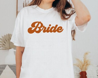 Bride Shirt Bridal Party Shirts Gift For Bride Bridal Shower Gift Bachelorette Party Bride Shirt Groovy Retro Bride T-shirt Comfort Colors®