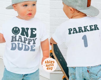 One Happy Dude T-Shirt Birthday Shirt First Birthday Shirt 1st Birthday Tee Birthday Boy Shirt Baby Birthday Toddler Shirts Birthday Gift