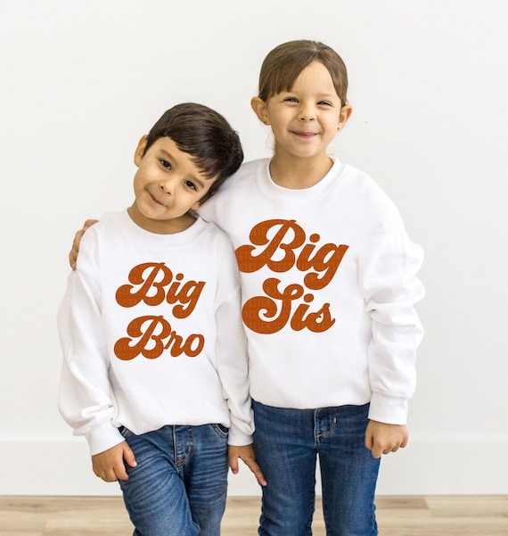 Big Sis Big Bro Sweatshirt Big Siblings Announcement Shirt Big