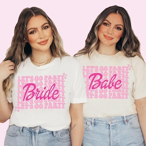 Camisetas para despedida de soltera, camiseta retro de novia, camiseta "¡Vamos, vamos!", camiseta de fiesta, camisetas para despedida de soltera, camiseta para viaje de chicas, regalo para dama de honor imagen 1