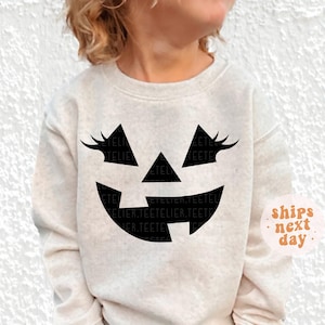 Halloween Sweatshirt Toddler Pumpkin Sweatshirt Kids Jack O Lantern Sweatshirts Fall Sweatshirt Girls Halloween Shirts Cute Spooky Crewneck zdjęcie 2