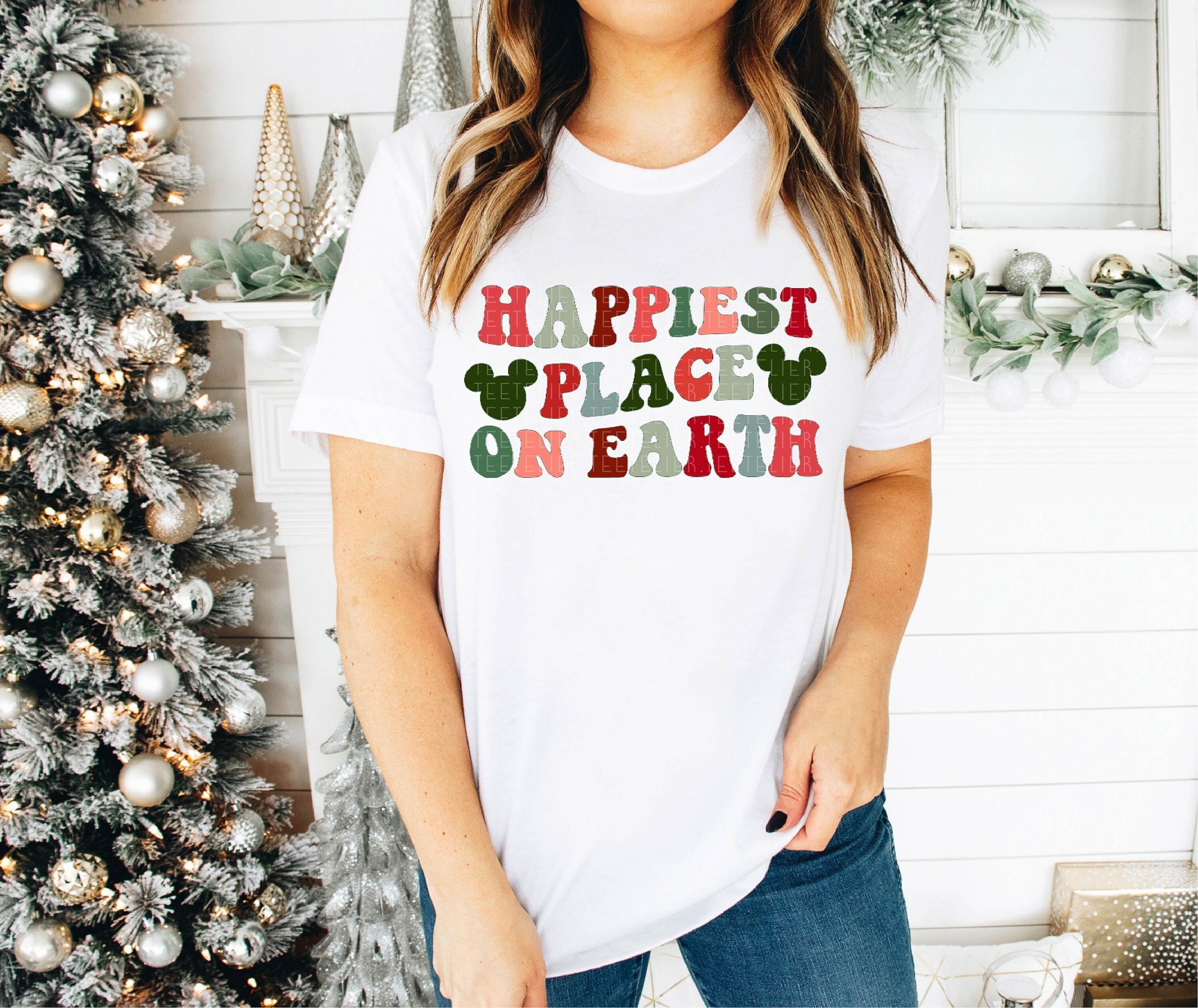 Vacation Christmas Shirt, Happiest Place On Earth Shirt, Retro Xmas Shirts