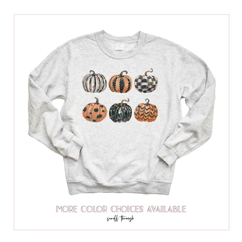 Thanksgiving Sweatshirt Pumpkin Sweater For Women Thanksgiving Outfit Halloween Mom Fall Crewneck Pullover Sweater Kids Toddler Matching 画像 2